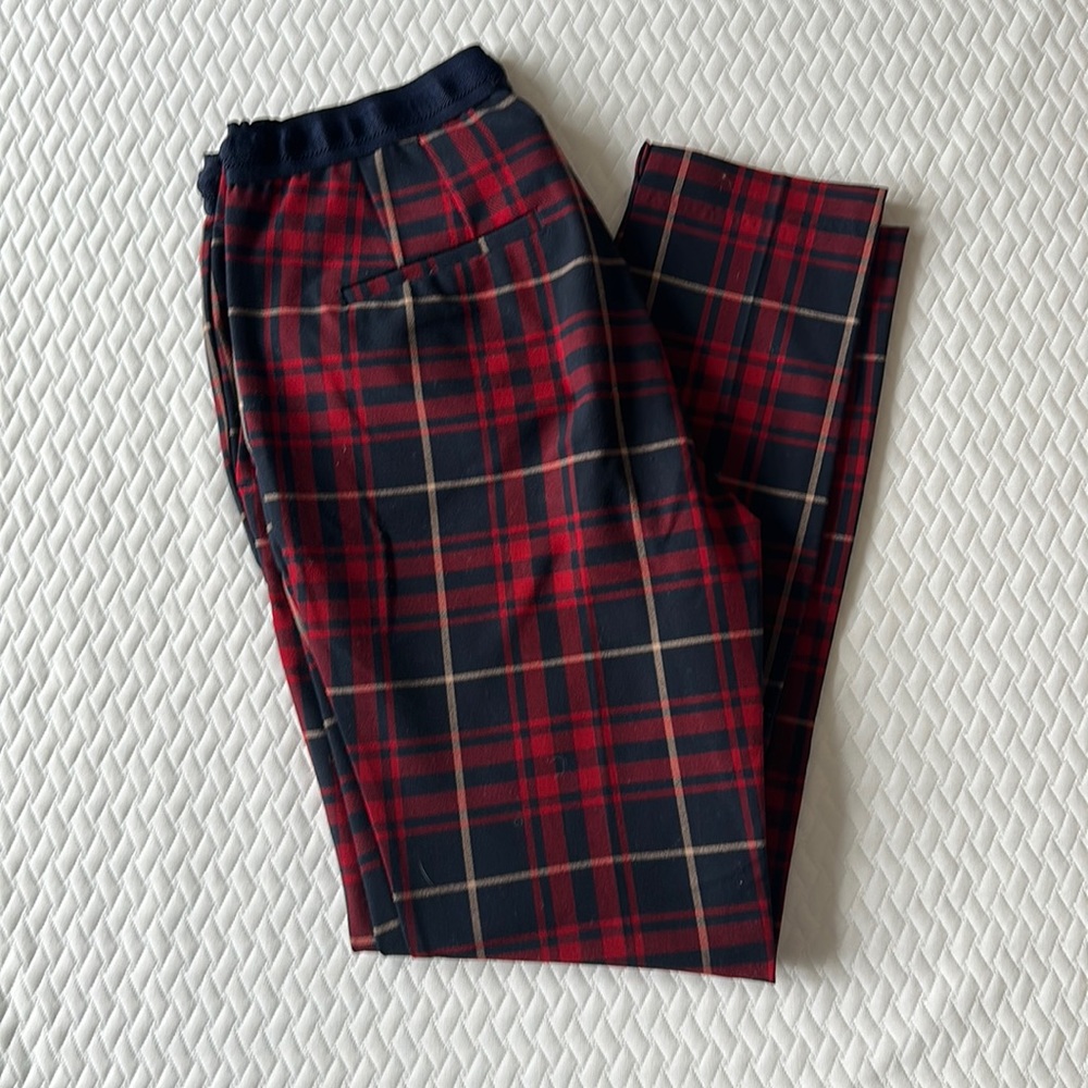 Zara skinny plaid pants